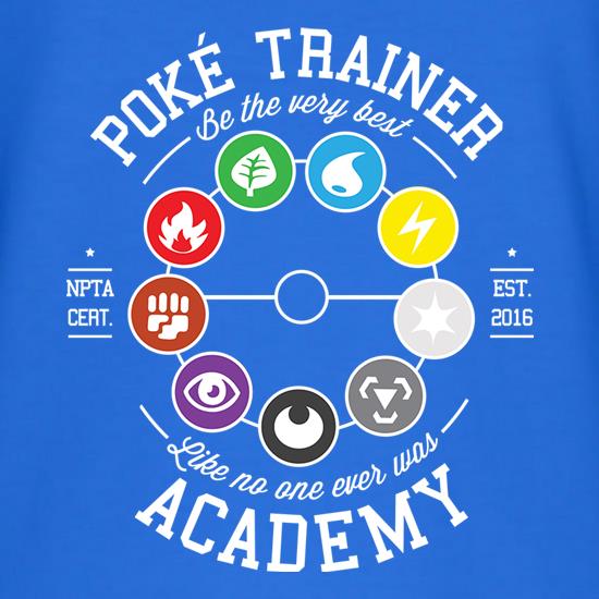 Poke Trainer Academy t shirt